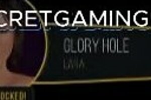 Busty slut Lara Croft deepthroats huge BBC at glory hole.