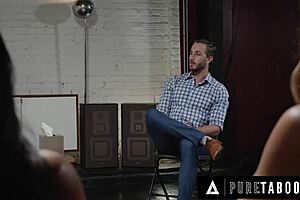 omg, i swear these wild ladies went totally crazy on the only guy at our sex addicts meetin...