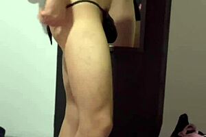 casting underwear turns into gay anal with curious hetero in bedroom