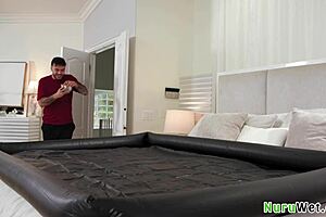 I, ameena green, gived my boyfriend a nuru massage, but it turned into somethin' nastier with my wet pussy.