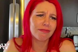 Redhead Foot Fetish Model Struggles With Huge Black Cock in Rough Wet Pussy Action