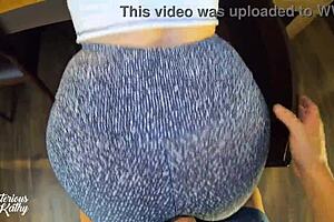 leggings marking everything, ready for cock in red - mysteriouskathy