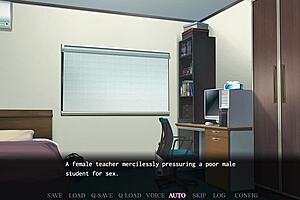 Saimin Gakushuu Ayako Scene 2 with lingerie and game.