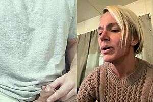 42yr old milf tries ballbusting first time