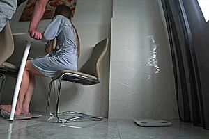 Cheating wife fucks a friend while her husband is at work