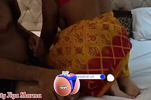 Desi Wife in Yellow Saree Enjoys Hardcore Action With Boyfriend at Hotel
