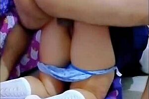 Mexican student masturbates in uniform, then gets anal fucked in public homemade video 😈