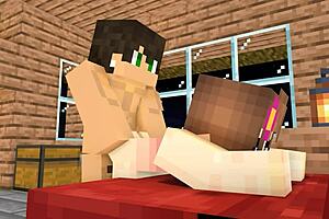 My crush invites me over after school for a minecraft animation adventure