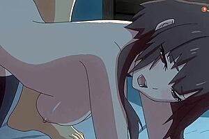 Megumin and Kazuma share an intense moment in the anime series.