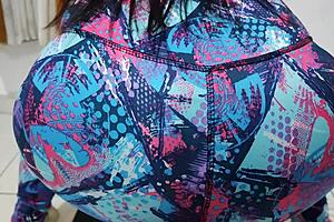 that colombian teen bent over for doggystyle fucking and got a facial.