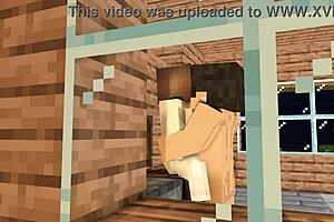 My crush invites me over after school for a minecraft animation adventure