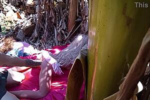 Latina Fuck Doll Plays With Dildo In Outdoor Anal