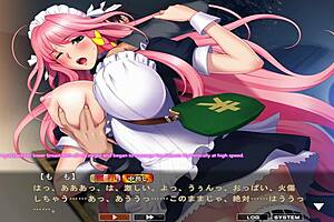 maid-san to boin game momo scene 2, big tits virgin maid in anime hentai