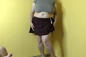 Wow, femdom BBW milf milks fat nerd virgin cock dry inside her!