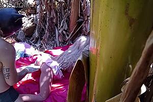 Latina Fuck Doll Plays With Dildo In Outdoor Anal