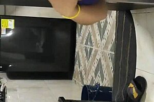 my perverted step-nephew sneaks in while i wash dishes and my husband is away