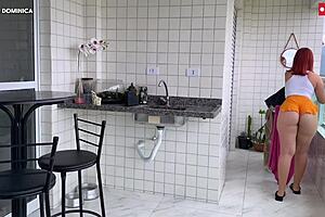 I hired a latina maid with a beautiful ass and went crazy