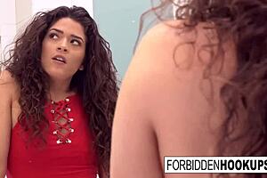 This food delivery turns into step-siblings banging with blowjobs and cumshots