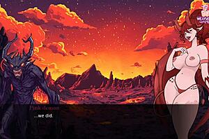 Is lady pink getting anal from demon?