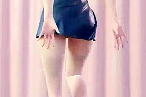 takao rips clothes in 3d striptease, revealing tits and pussy