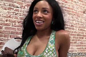 ebony backs her ass up to the glory hole for cock