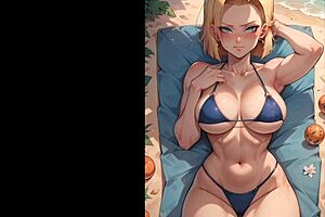 Hentai android number 18 explores intriguing new worlds