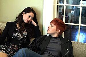 Watch Georgia Jones finger and fuck Lily Cade with strap-on