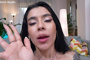 Does this skinny slut taste cock with her tight asshole?