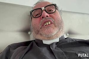 Putalocura Latina Lia Ponce Punished and Fucked by Father Damián