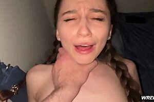 Cute girl fucks rough in homemade!