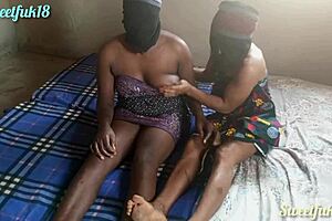 ebony step daughter with big pussy shares boyfriend in outdoor threesome with horny step mom