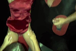 Yo, I grabbed two naughty chicks at the swing house for a quick deepthroat session! 🔥