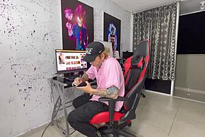 old guy gets rimjob from masked blindfolded birthday surprise