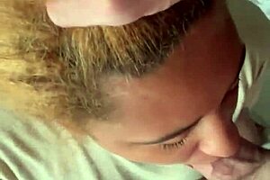 the blowjob led to an epic cumshot on her face