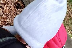 Risky Quickie with 18yo Teen in POV Outdoor Sex Scene