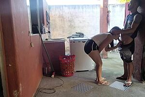 My Wife Left and Maid Couldn't Resist My Hard Cock!