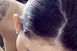 Best friend performs a unique act and receives the reward in her mouth.