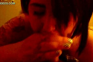 friend performs deepthroat blowjob on amateur teen