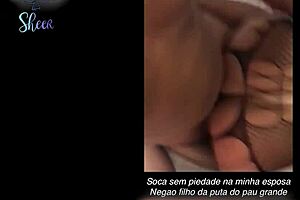 Blindfolded wife meets big black cock surprise