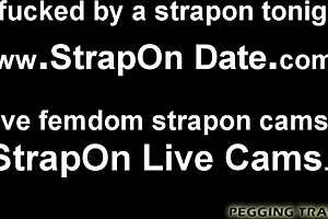 girl dominates guy with intense anal pegging pov