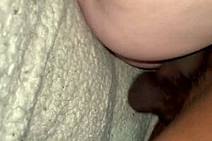 Close-Up Interracial Creampie In Young White Pussy