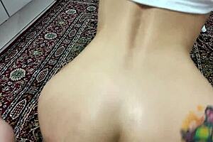 A guy's fantasy with wet doggystyle and juicy ass bent over!