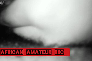 Ebony couple engages in rough sex with big black cock.