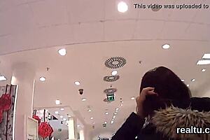 charming czech girl gets teased in mall and fucked pov 😏