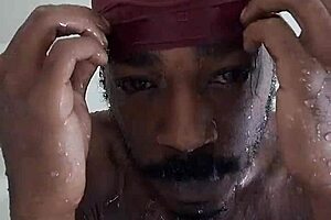 Brunette roommate slams hard in dorm after sweaty workout session.