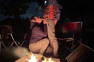 Using my pussy at public camp, gotta get caught in the act!