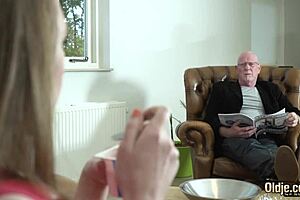 sexy teen 18+ takes hardcore pussy pounding from old man