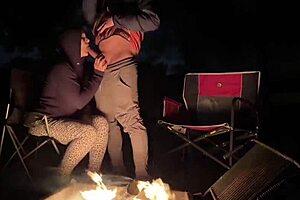 Using my pussy at public camp, gotta get caught in the act!