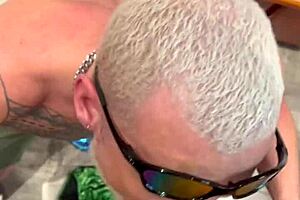 Friend gives ass to keep secret in dorm domination with cum on ass