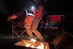 Using my pussy at public camp, gotta get caught in the act!